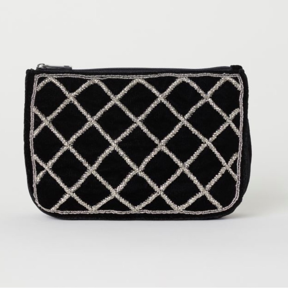 NWT H & M Black Beaded Shoulder Bag - Picture 17 of 17